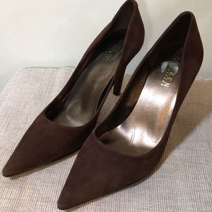 Ralph Lauren Brown Suede Heels